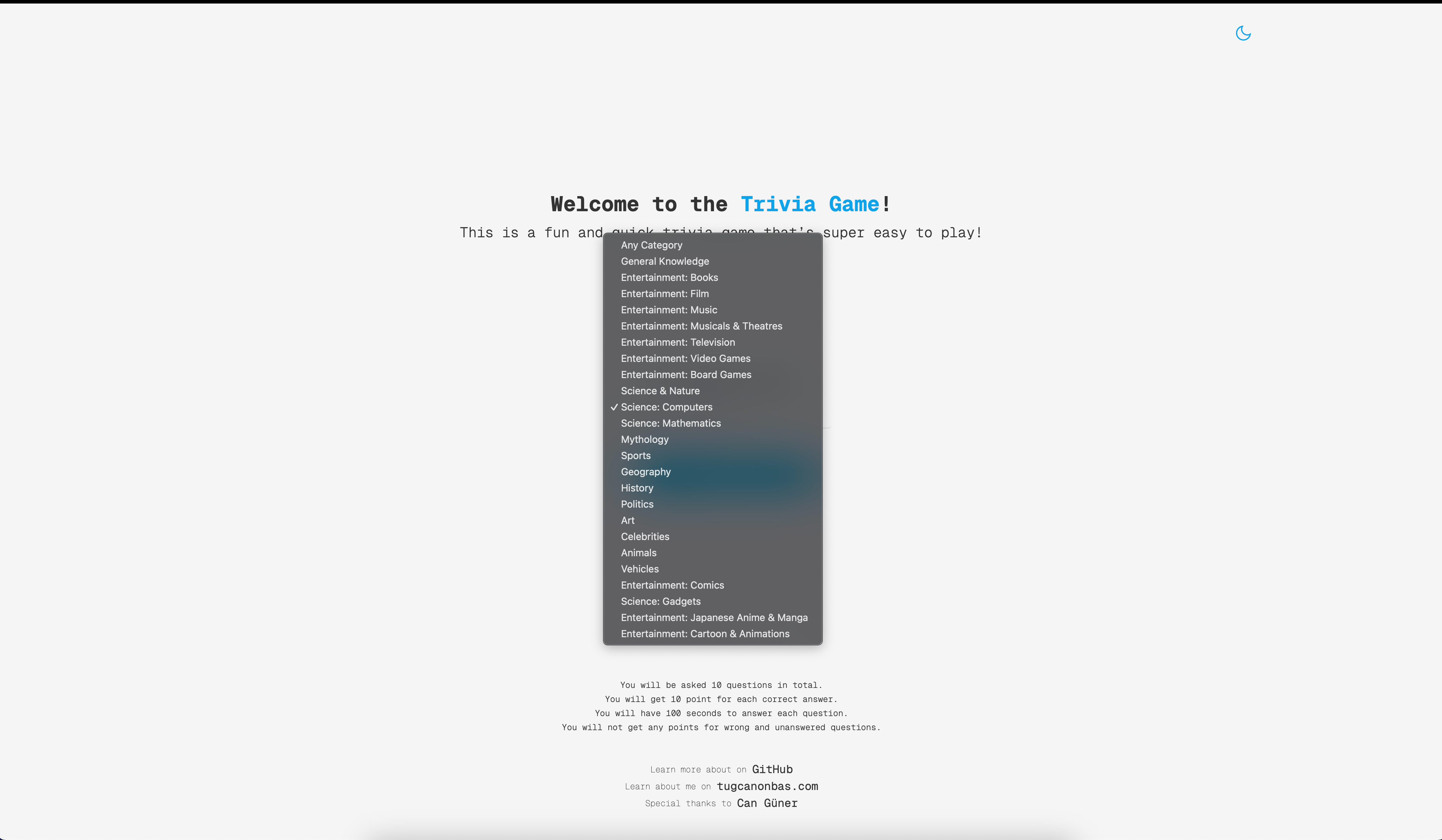 SvelteKit Trivia Web App_Image_2